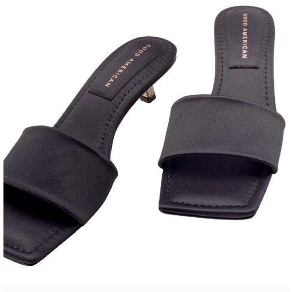 GOOD AMERICAN - Kickstand Slide Sandal - Black - Size 9 - Picture 2 of 7